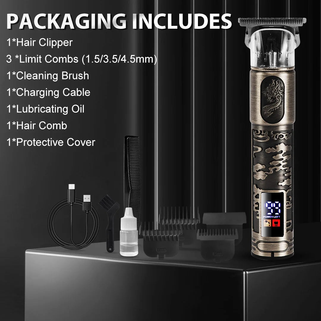 Tông đơ cắt tóc nam Sejoy Rồng, không dây, LED