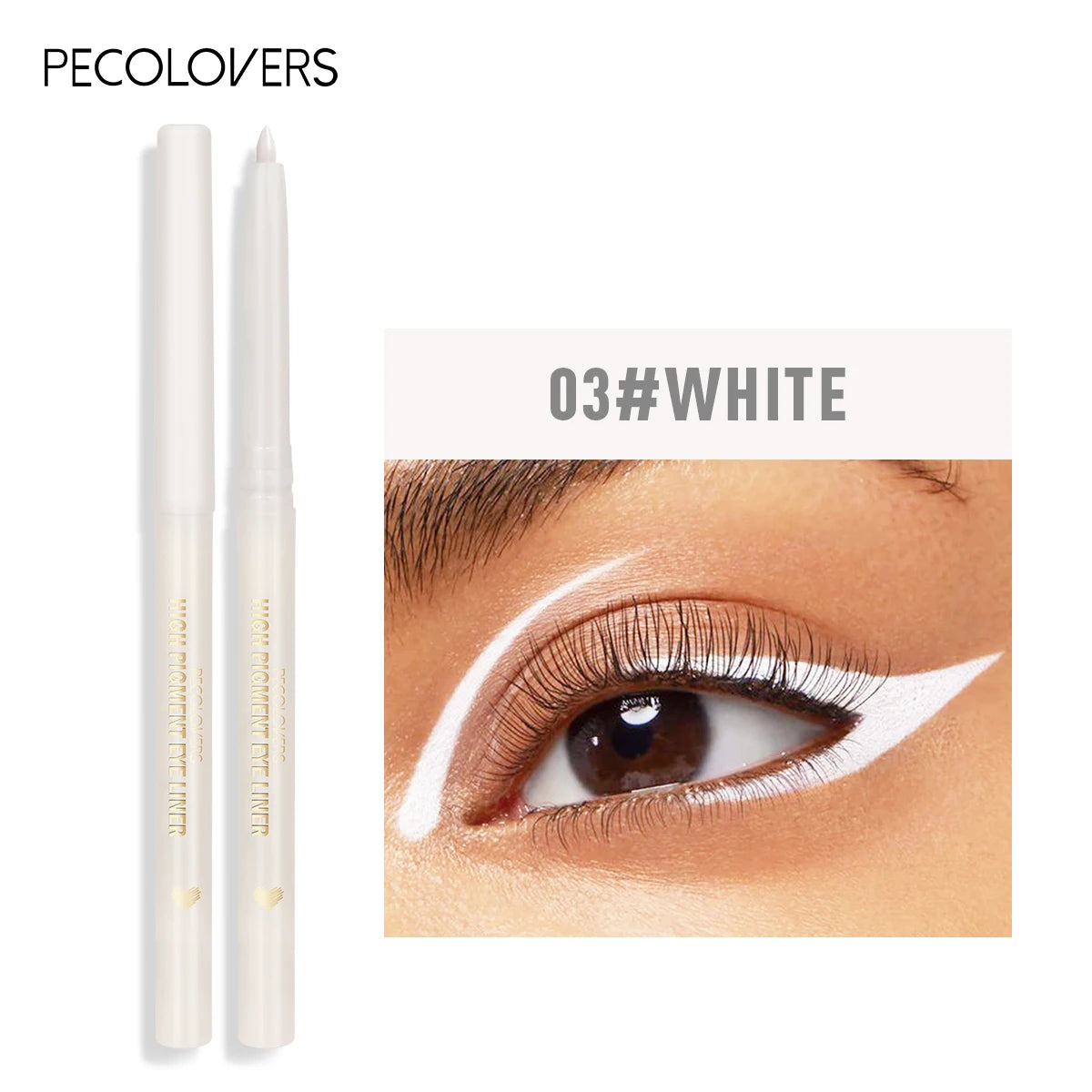 Long Lasting Waterproof Eyeliner White Brown Blue Glossy