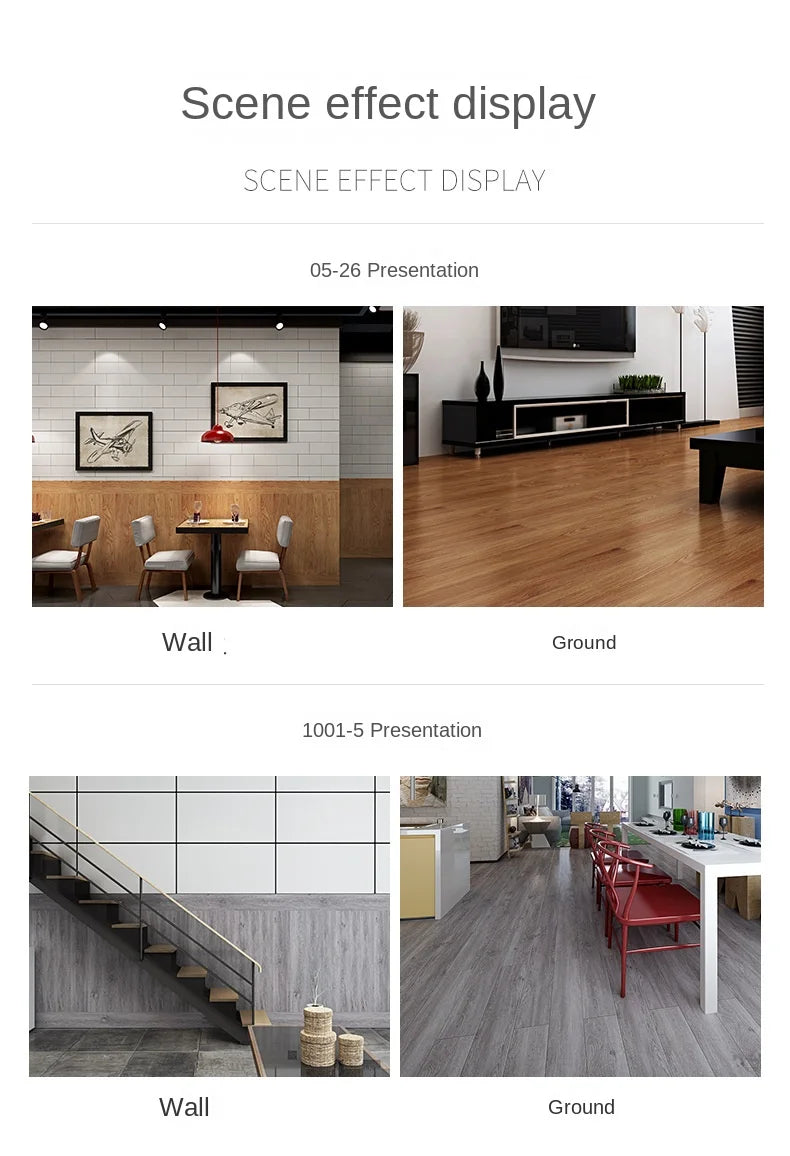 Self-adhesive Wood Grain Floor Wall Stickers Modern Style PVC for Living Room Toilet Kitchen Home Floor Decor Waterproof Sticker