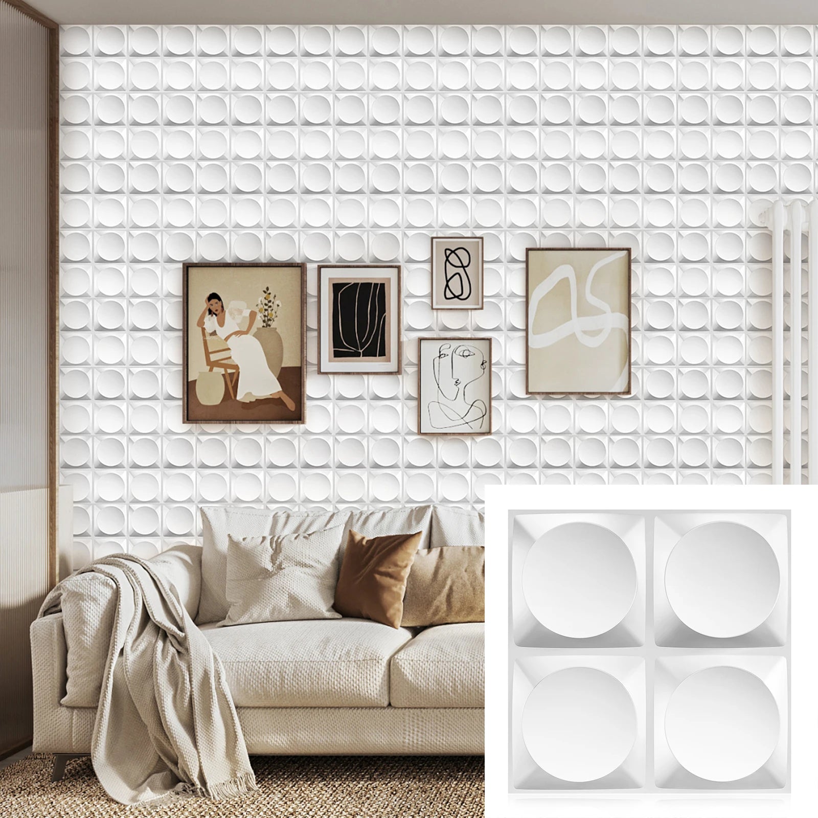 Tấm Ốp Tường 3D Vân Sóng KUUJOJO Sang Trọng Độc Đáo - Daisan Mart