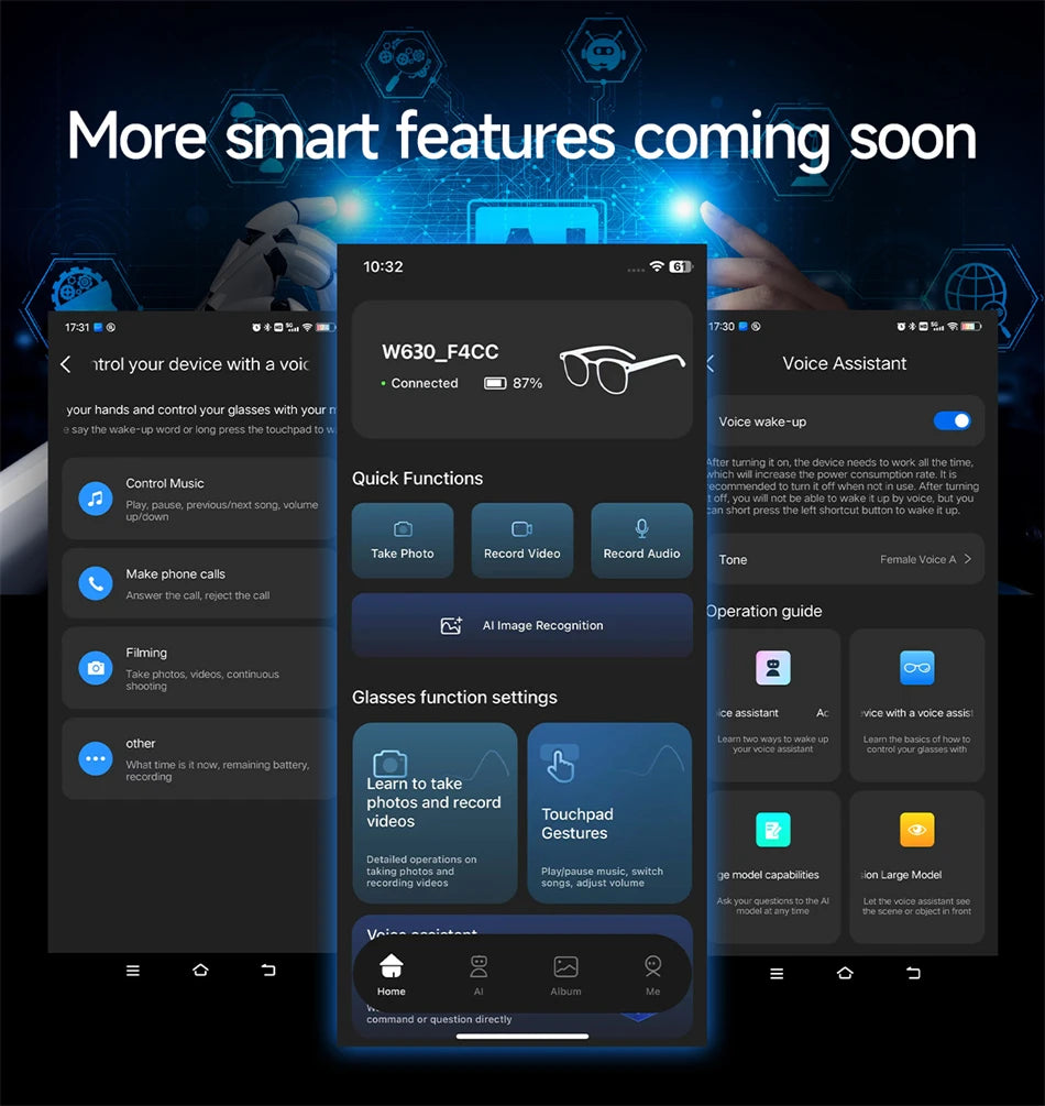 LIGE 4K AI Smart Glasses - Photography, Calling, Entertainment