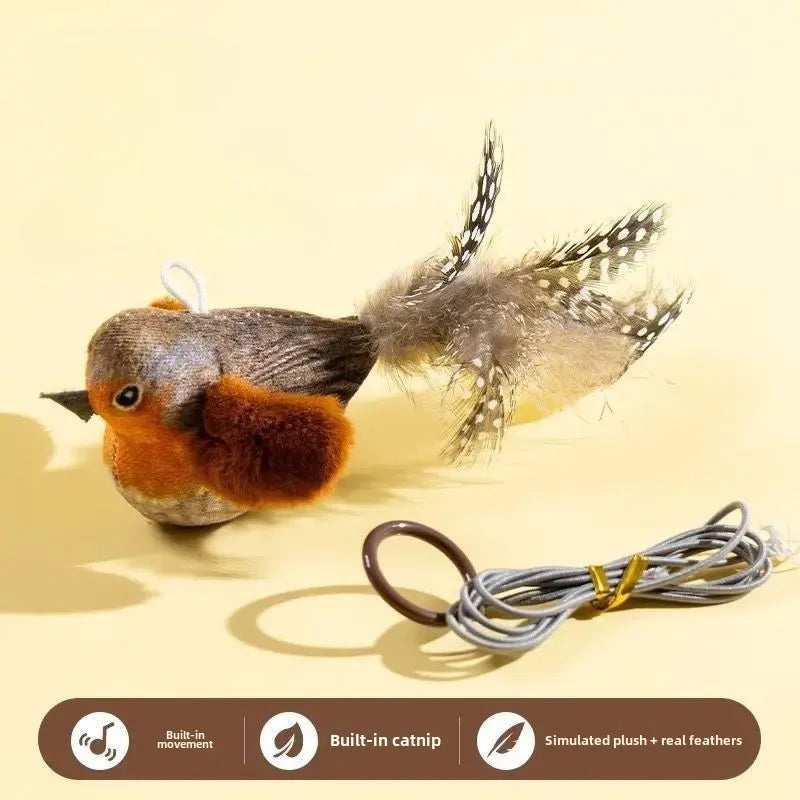 Interactive Bird Hanging Wall Toy That Makes Cats Sing and Play