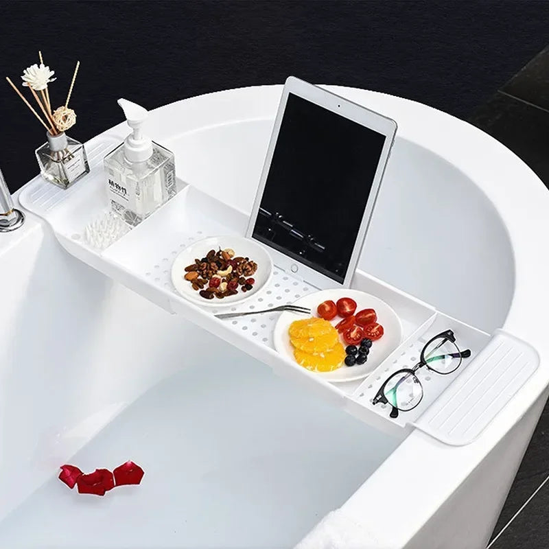 Multi-Functional Bathtub Shelf: Convenient Towel Rack &amp; Holder