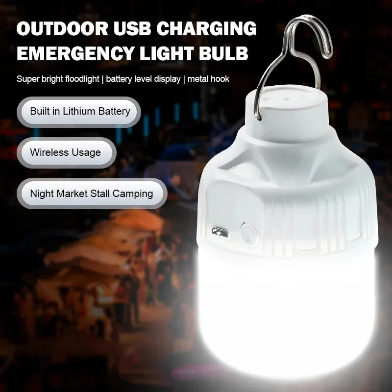 Super Bright Convenient 50W USB Rechargeable Outdoor LED Lamp