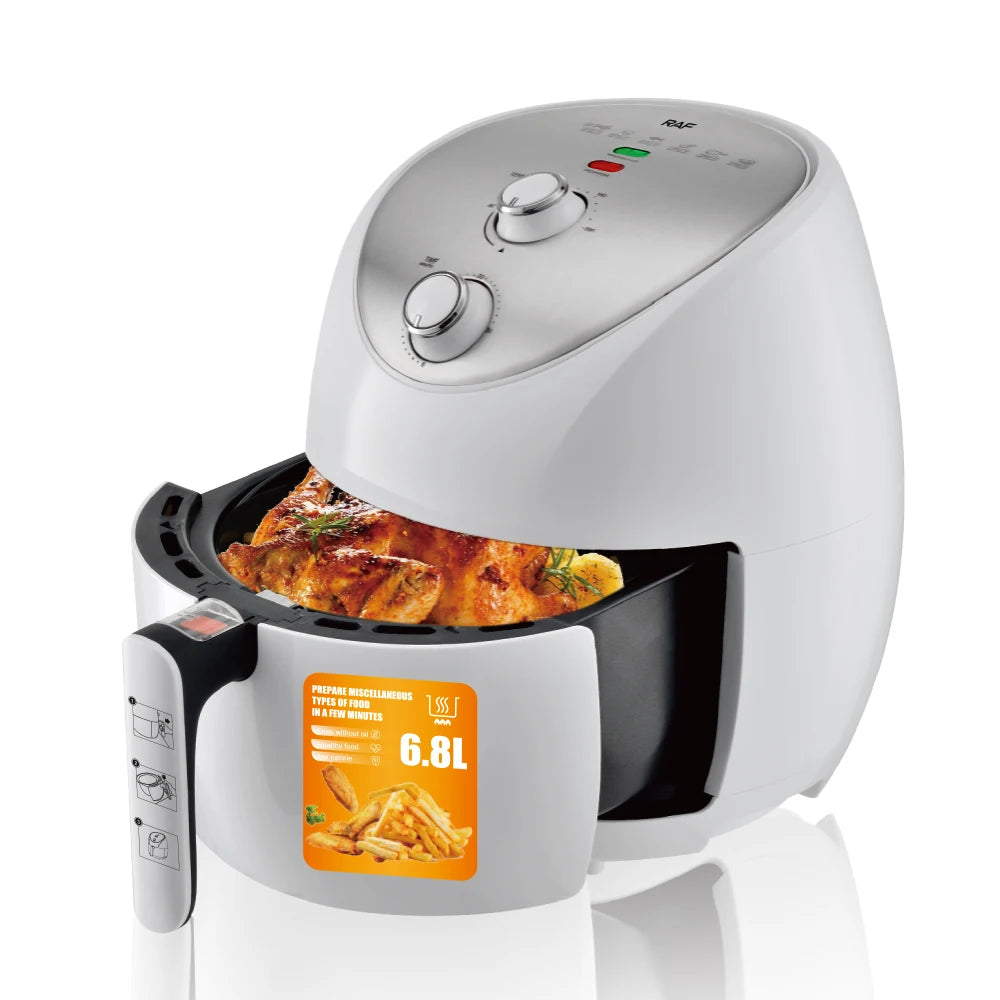 Classic Multifunctional Kitchen 6.8L Electric Cooking Oil Free French Fries Electric Air Fryer 360 Degree Air Circulation