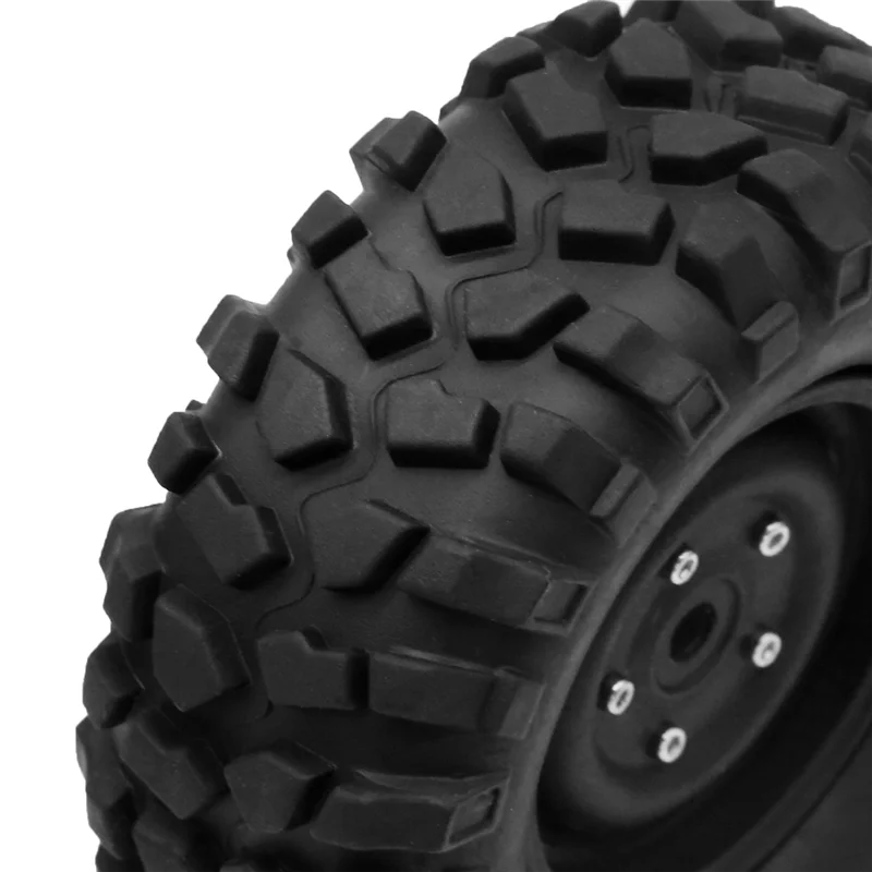 A98I-4Pcs 95Mm 1.9 Beadlock Wheel Rim Tire Set For 1/10 RC Crawler Car Traxxas TRX4 RC4WD D90 Axial SCX10 II III Redcat MST - Daisan Mart