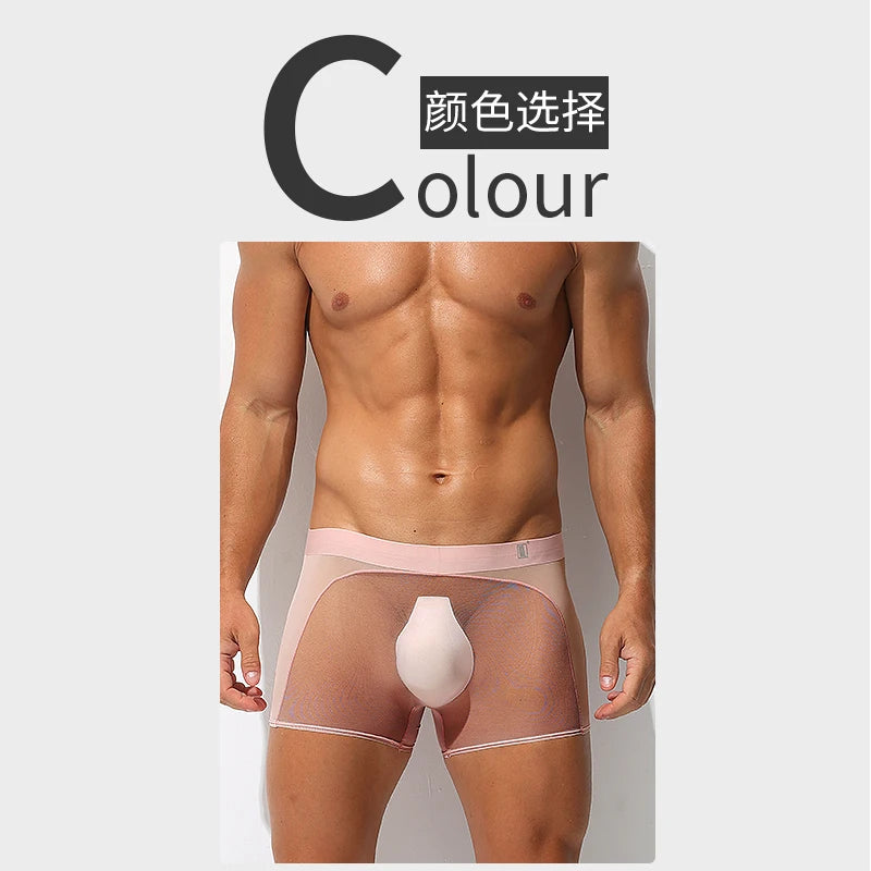 Quần Lót Nam Siêu Mỏng Lưới Thoáng Mát Ice Silk