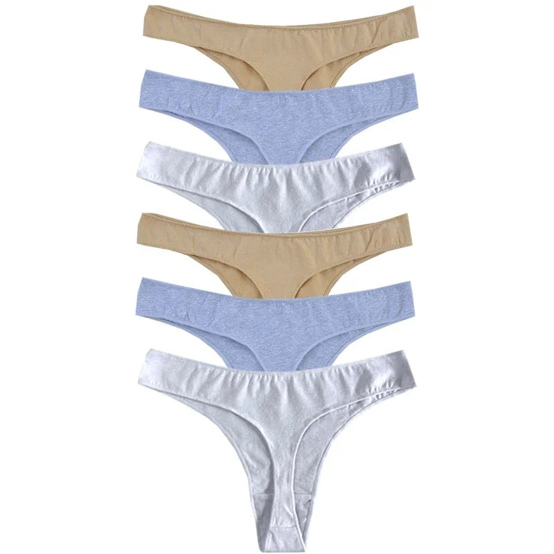 Combo of 6 Sexy G-String Sports Cotton Women's Underwear
