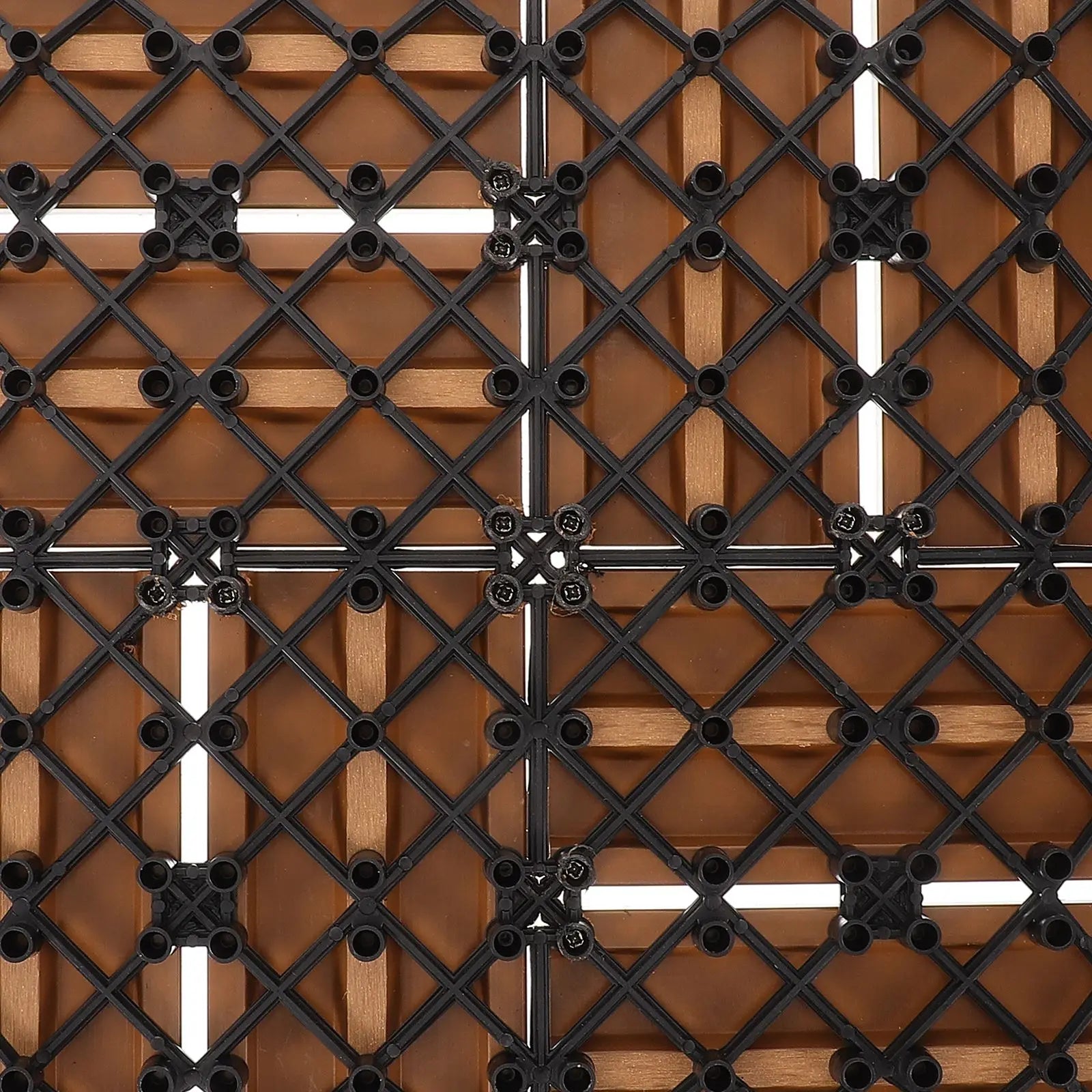 8 Pieces Yellow Cross-woven Garden Tiles