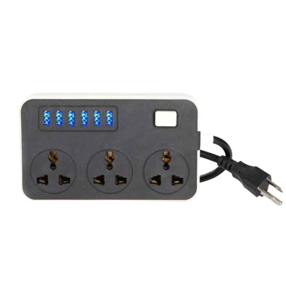 Ổ Cắm Đa Năng 3 Lỗ 6 USB Bảo Vệ 2m Chống Sét