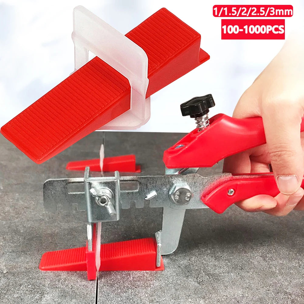100-1000pcs Ceramic Tile Leveling System Clips Spacers Straps Set Kit For Tile Laying Floor Wall Building Construction Tools