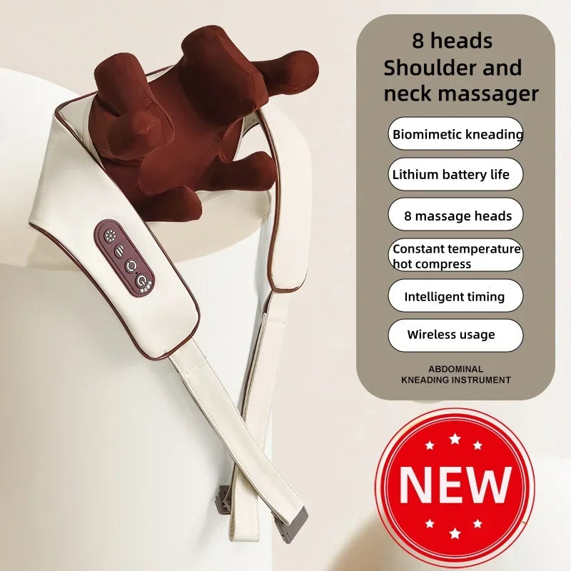 Shiatsu Thermal Neck and Shoulder Massager for Body Care