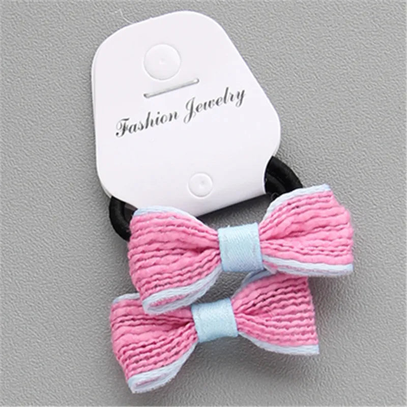 Bộ 2 Dây Buộc Tóc Nơ Xinh Cho Bé Gái