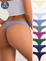 Bộ 6 Quần Lót Nữ Không Đường May Lưng Thấp Co Giãn