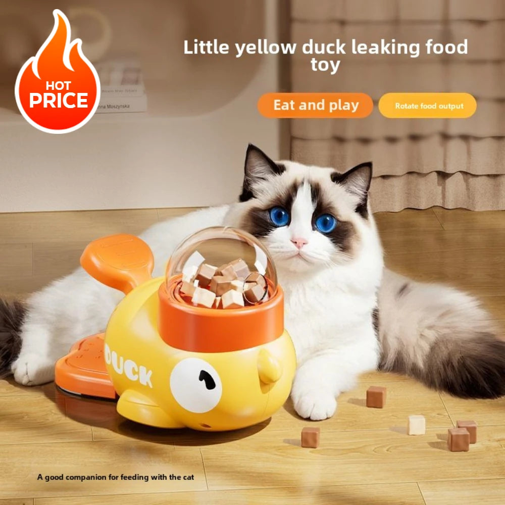 Pet Snack Feeder Dog Food Dispenser Automatic Feeder Puppy Cartoon Duck Design Used to Train Dogs Accessories Cats Cat Supplies - Daisan Mart