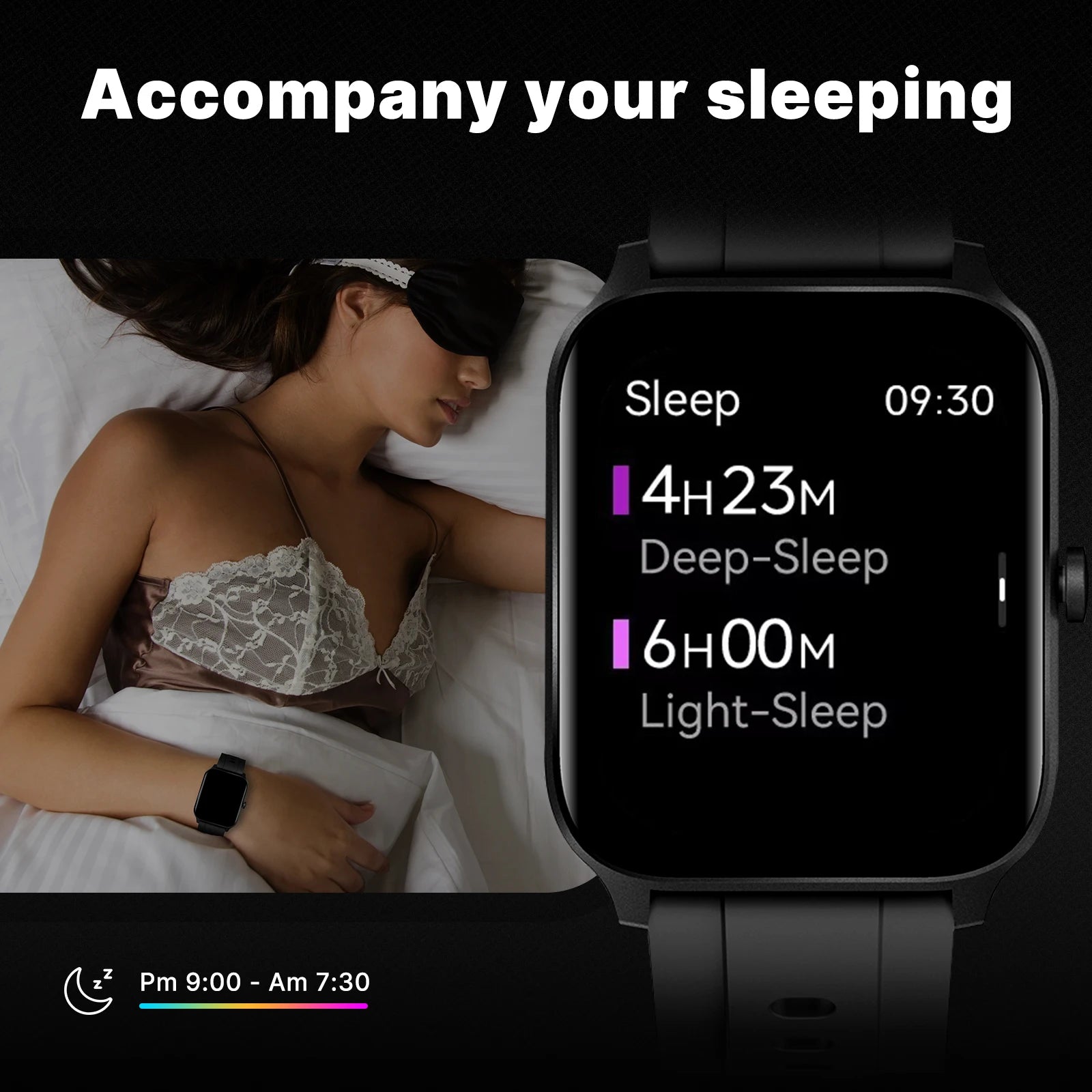 Đồng Hồ Thông Minh MOES Alexa, Chống Nước, Đo Sức Khỏe