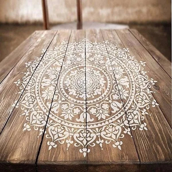 50*cm size diy craft mandala mold for painting stencils stamped photo album embossed paper card on wood, fabric, wall