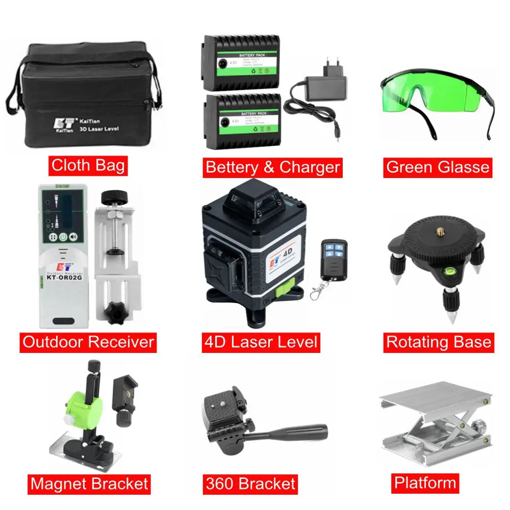 Máy Cân Mực Laser 4D 16 Tia Xanh Chuyên Nghiệp KaiTian - Daisan Mart
