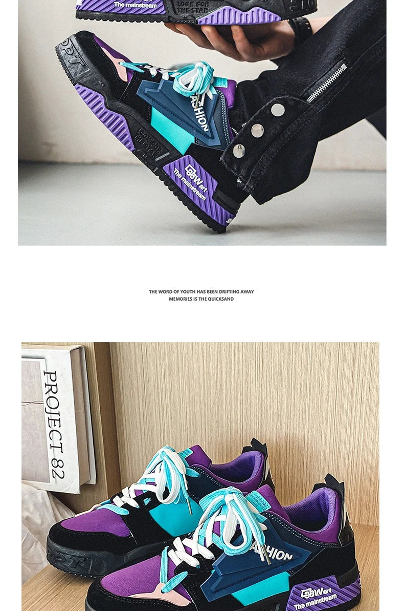 Red Fashion Couple Shoes Hip Hop Style Men And Women