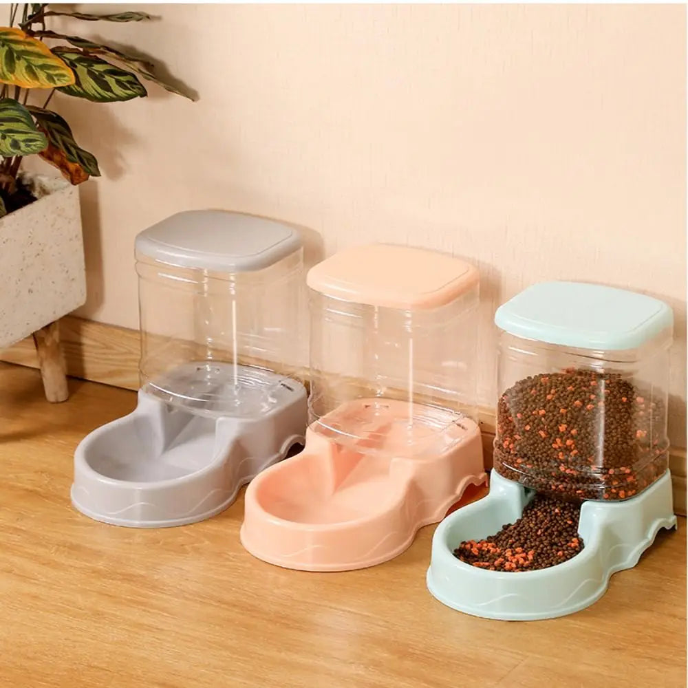 3.8L Automatic Pet Feeder Large Cat Dog Food Dispenser Water Fountain Drink Bowl - Daisan Mart