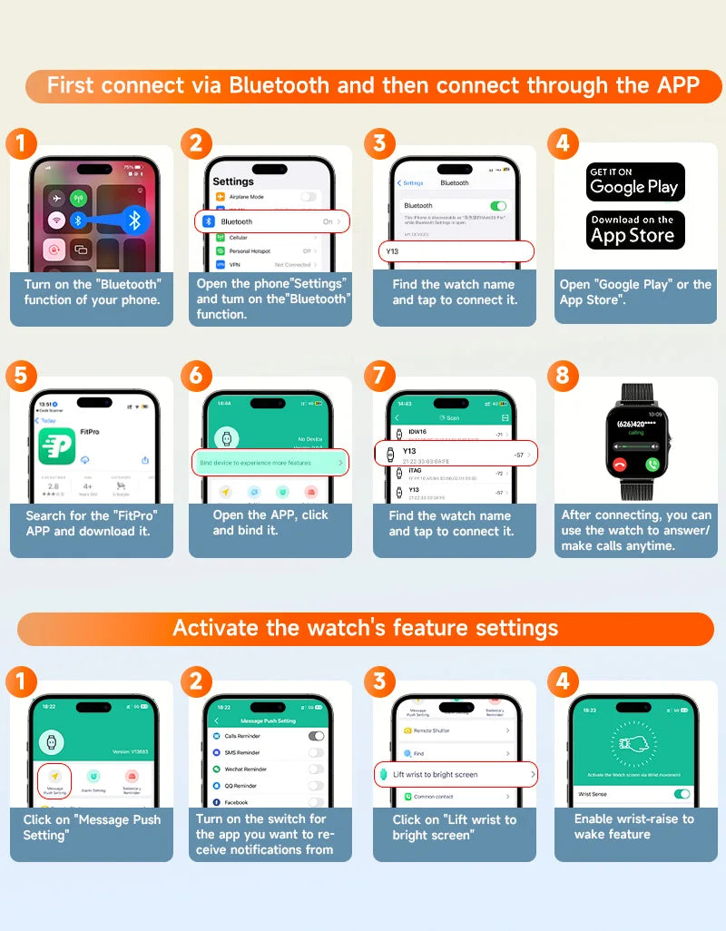 Đồng hồ thông minh GPS Thể thao Cảm ứng Bluetooth