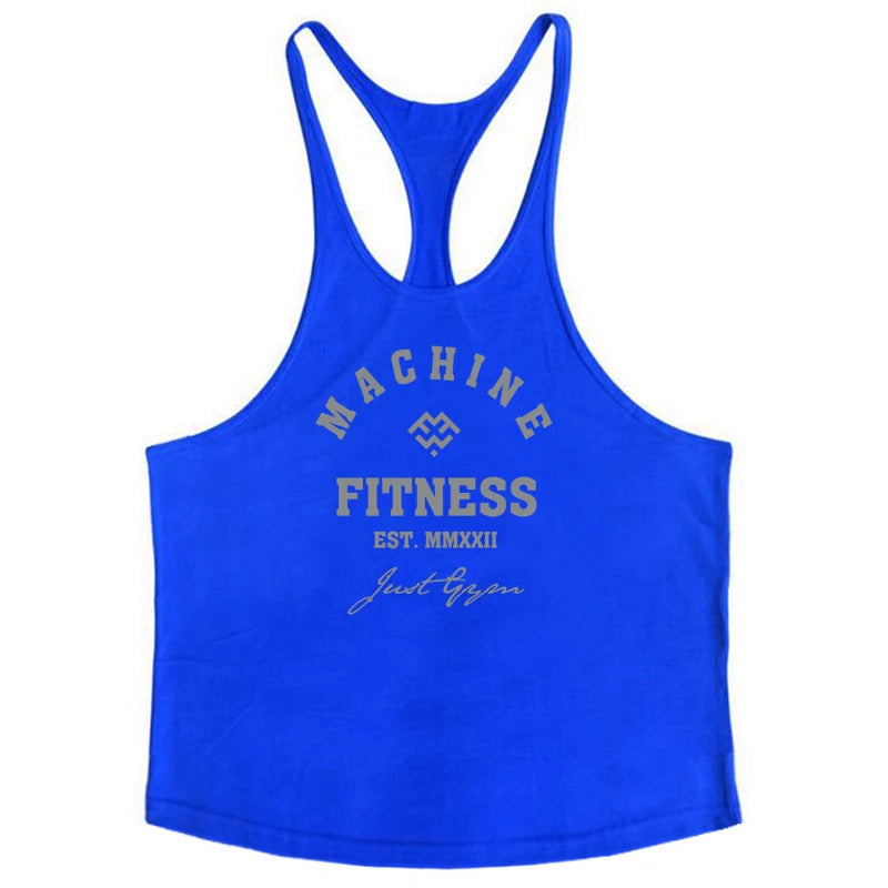 Áo Tank Tập Gym Nam Y Back Cotton Không Tay Bodybuilding