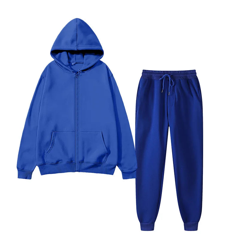 Unisex autumn winter sportswear, sweatshirt + pants