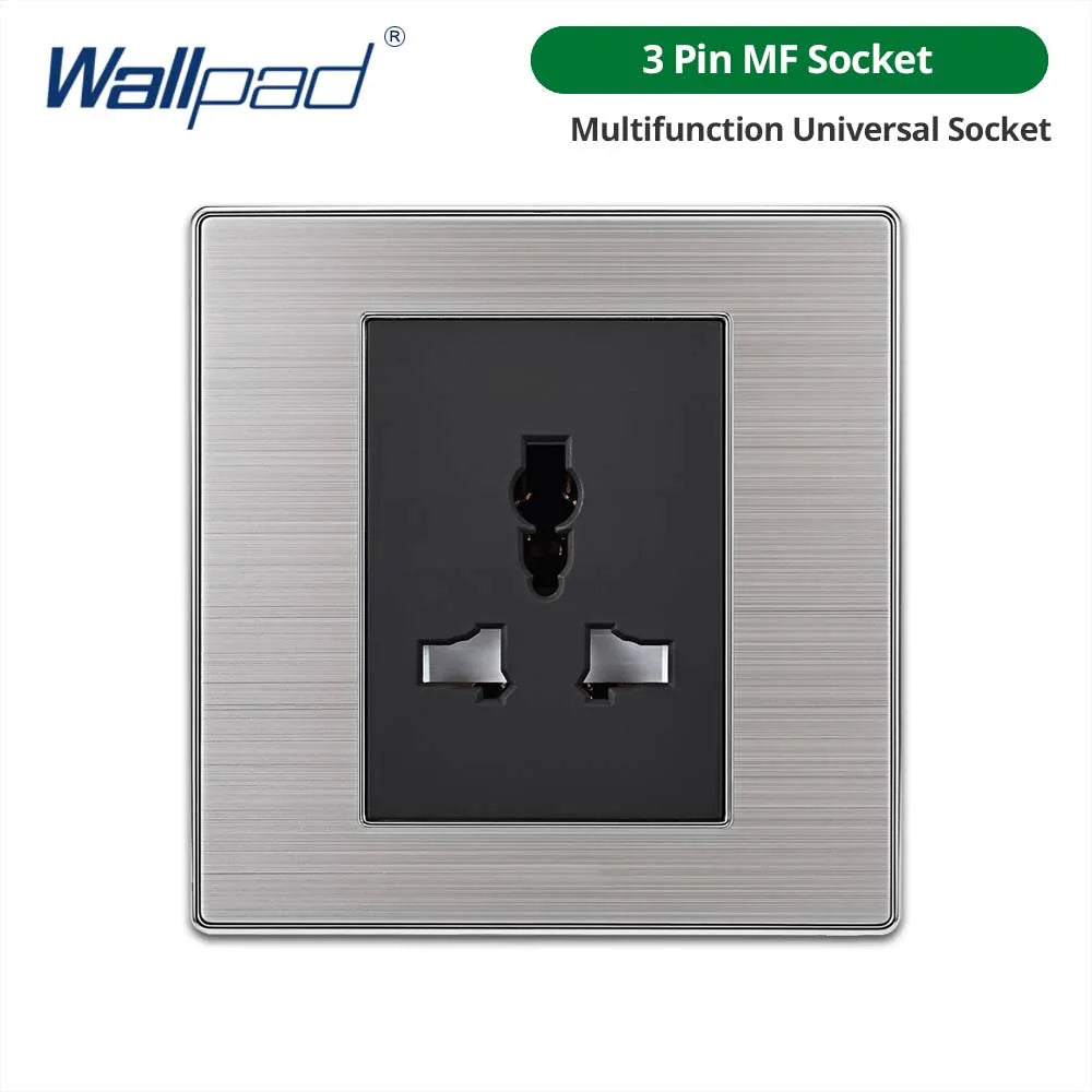 Công tắc đèn âm tường 2 chiều, thép không gỉ, LED.