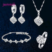 Elegant 925 Silver Jewelry Set for Engagement Party