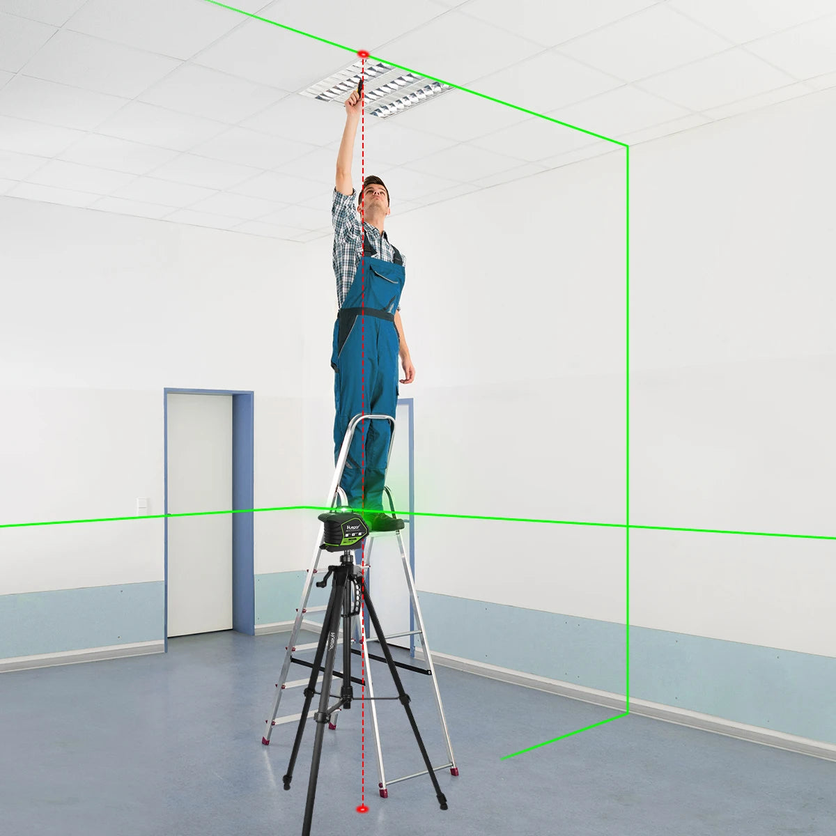 Máy Laser Cân Bằng 5 Tia Xanh Huepar 360° 6211CG - Daisan Mart