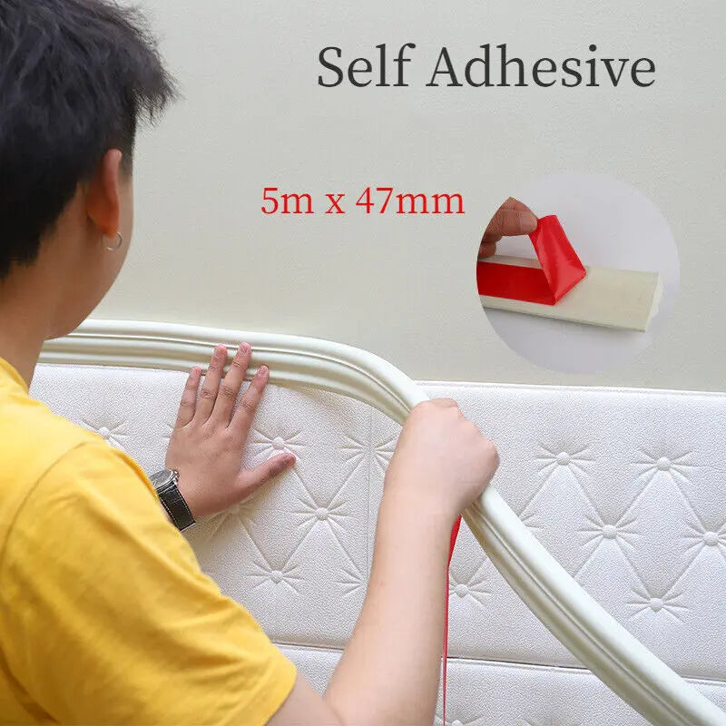 5Meter Self Adhesive Wall Sticker Skirting Border Waterproof Wallpaper Decor Diy Tv Background Wall Decoration Bar Ceiling Line