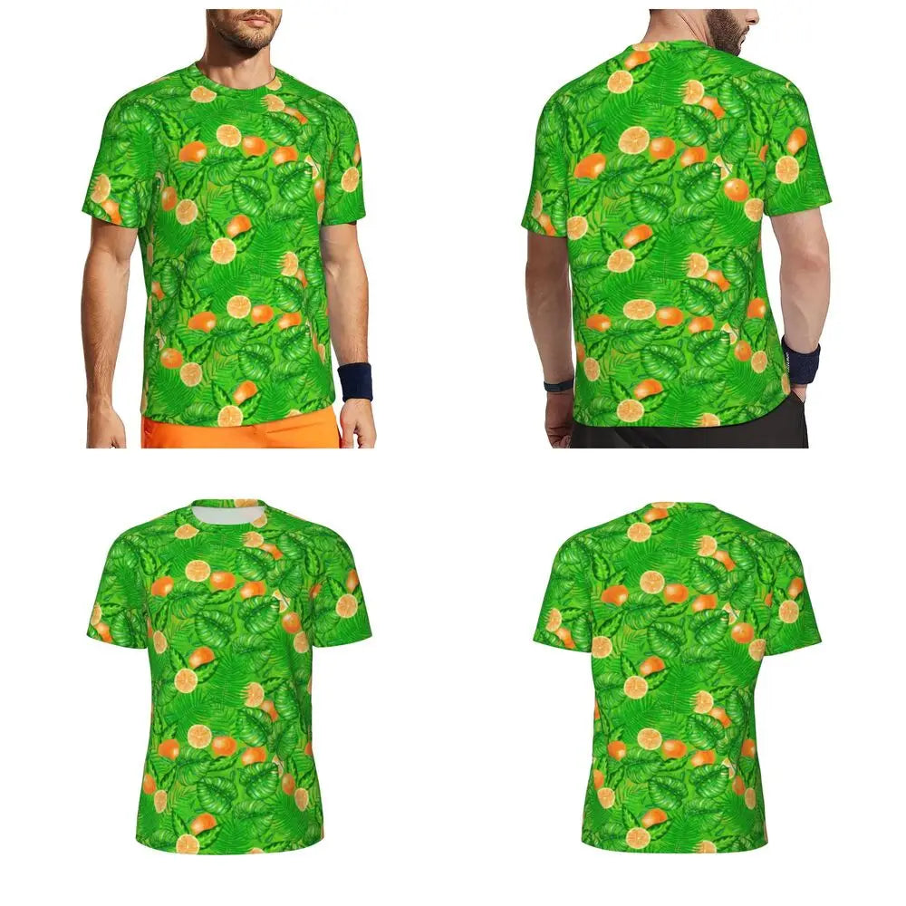 Áo Thun Nam Họa Tiết Lá Nhiệt Đới Màu Sắc Cá Tính