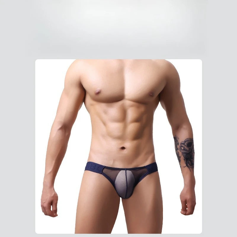 Sexy Low Rise Mesh Men's Underwear Stretchy U-Shaped