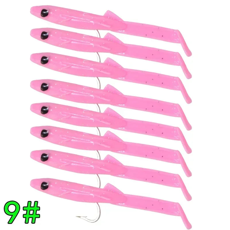 Mồi Giả Silicone Câu Cá Biển Afishlure 8 Món 65mm