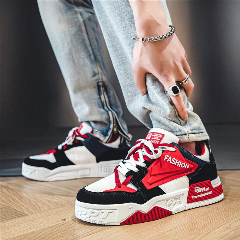 Red Fashion Couple Shoes Hip Hop Style Men And Women