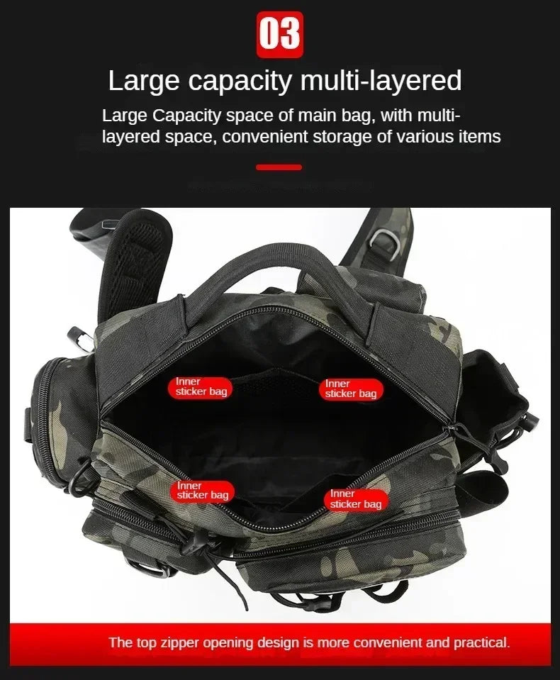 Ba lô Đựng Đồ Câu Cá Đa Năng Kèm Hộp & Giá Đỡ Cần