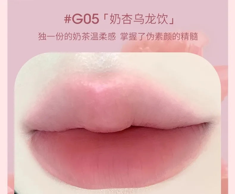 New GoGoTales Chubby Ding Water Mist Non-sticky Lip Gloss Matte Lip Glaze Watery Velvet Cheap Korean Lipsticks Cosmetics Makeups