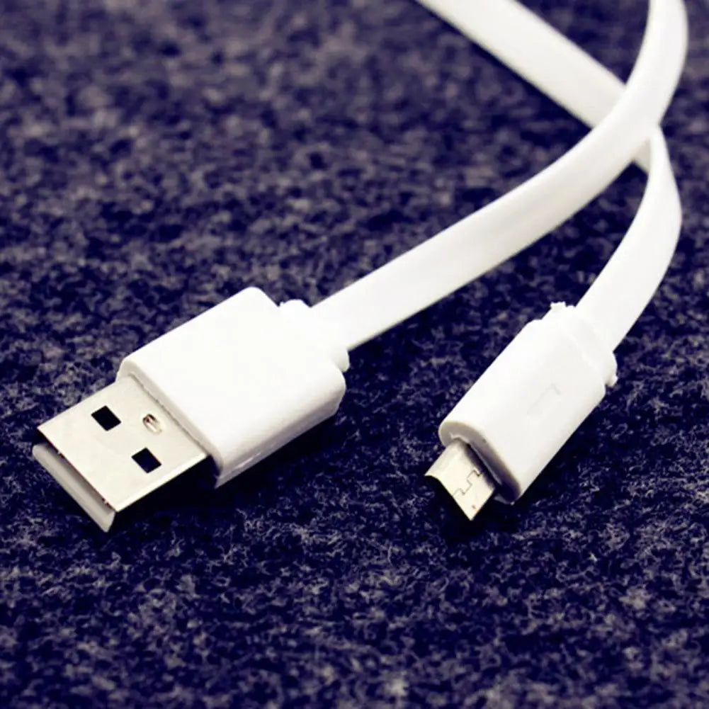 20cm Flat Micro USB Charging Cable - Compact &amp; Durable