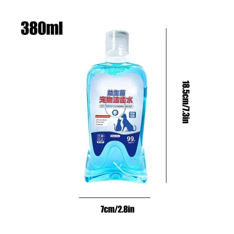 Dog Mouthwash 380ml Deodorizes, Cleans Gently