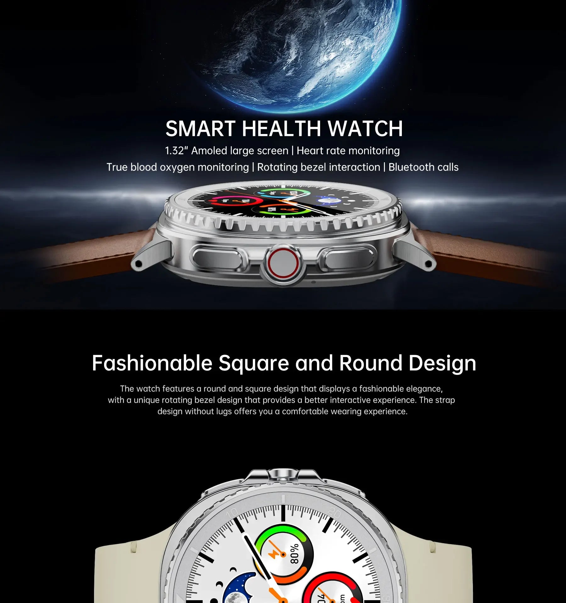 Đồng Hồ Thông Minh SK46 Classic Màn Hình AMOLED 1.32