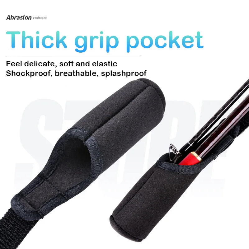 1-5PCS Cover Protector for Fishing Rod Tube Case Fishing Pole Sleeves Belt Fishing Rod Socks Srtap Rod Protector Adjustable