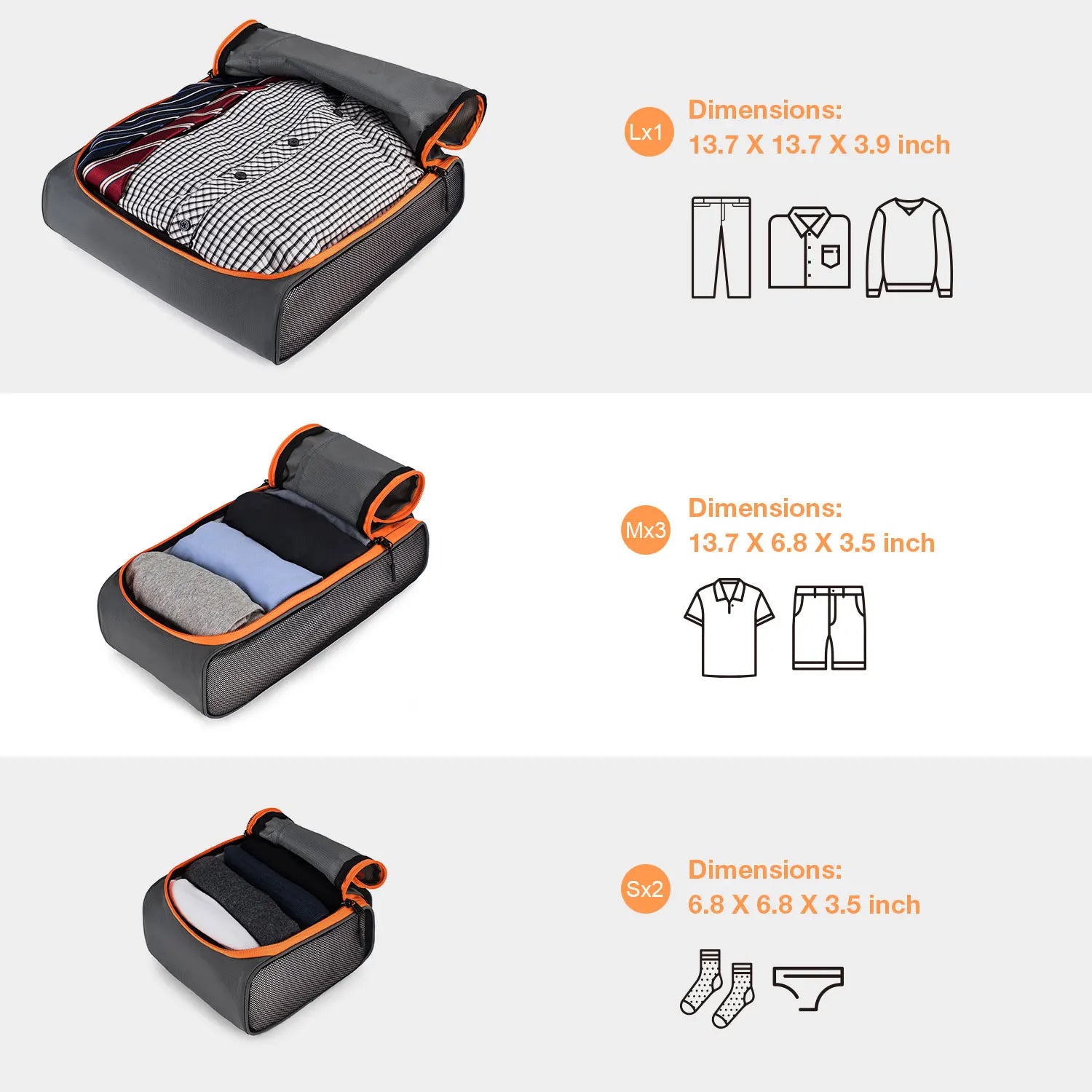 Bộ 6 Túi Đựng Đồ Du Lịch Thông Minh BAGSMART