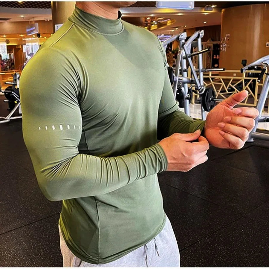 Men's Gym Long Sleeve T-Shirt, Stretchy, Quick Dry, Cool