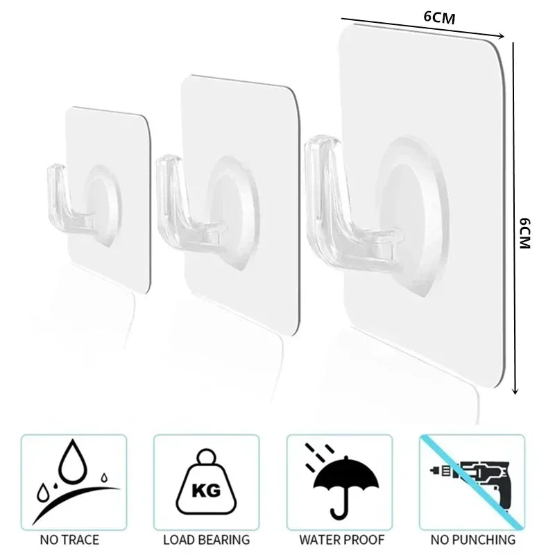 Móc Dán Tường Trong Suốt Chịu Lực Đa Năng 1-20pcs - Daisan Mart