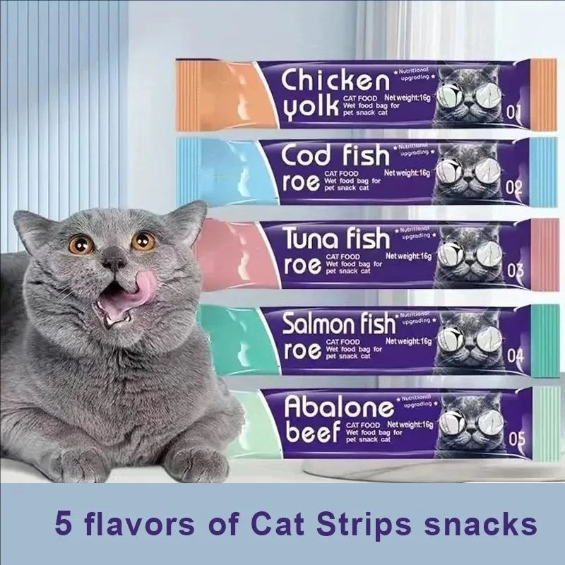 Cat Nutritional Food Strips - 10pcs 16g/Bar