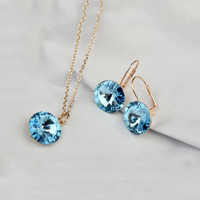 Bộ Trang Sức Bella Áo Bạc - Pha Lê Áo Lộng Lẫy