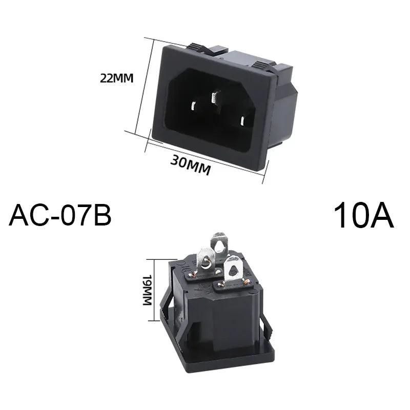 250V LED Universal Power Socket with Switch and Fuse