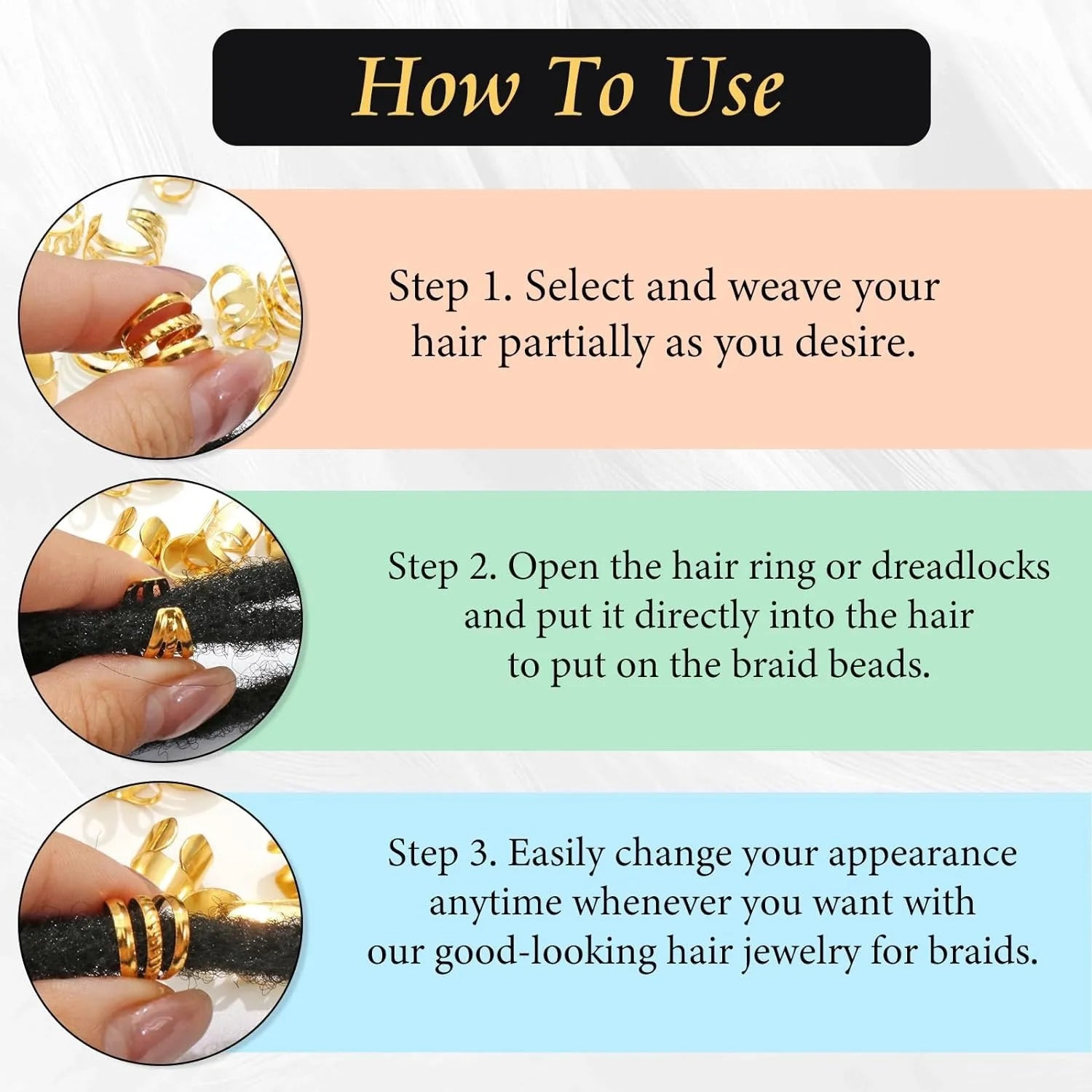 Vòng Vàng Tóc Đẹp - 40 Kẹp Tết Bím & Dreadlock