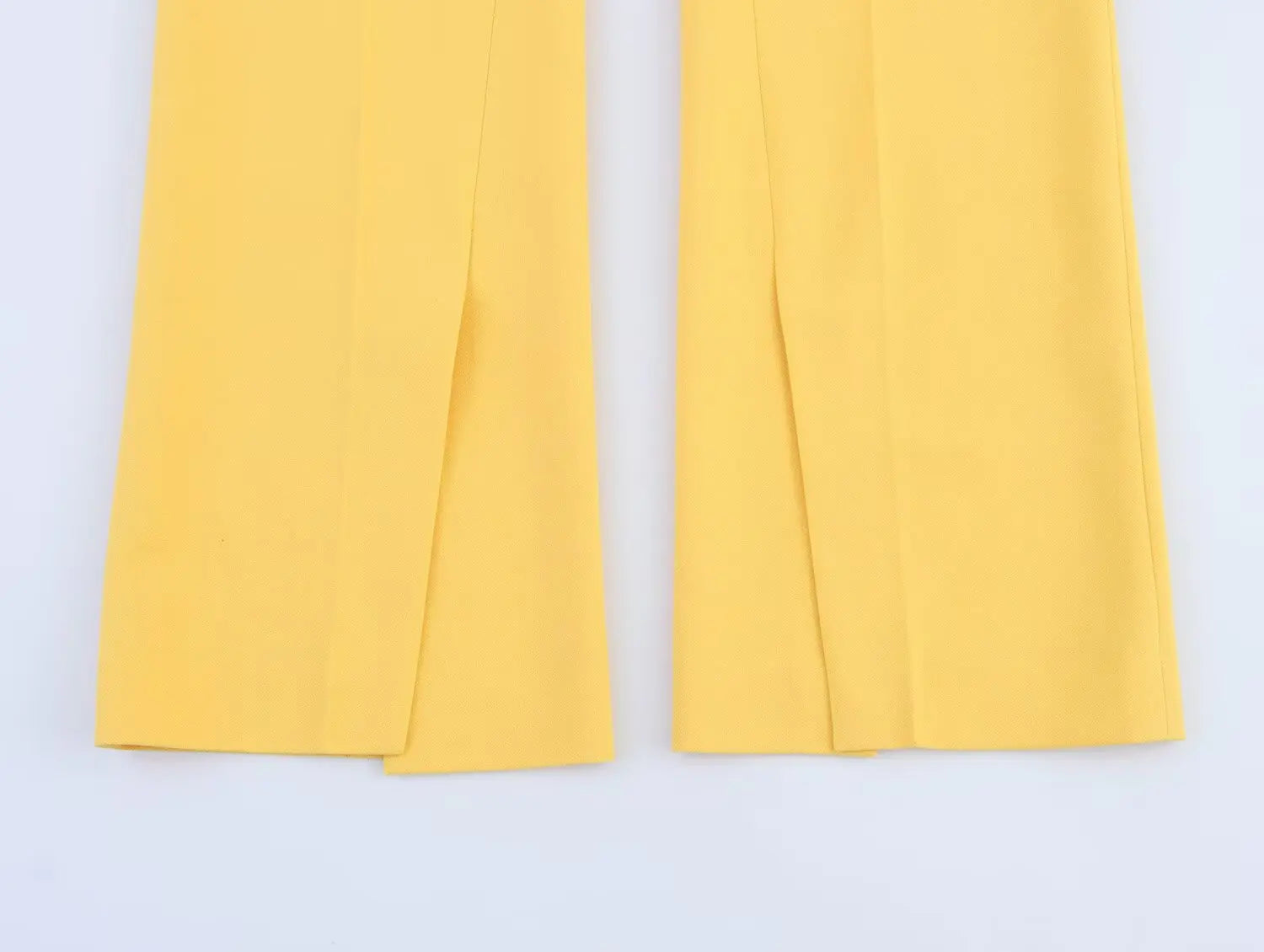 Office Lady Suits Two Piece Pant Set Turn-Down Collar Long Sleeve Double-Breasted Blazers+Mid Waist Zipper Flared Pants - Daisan Mart