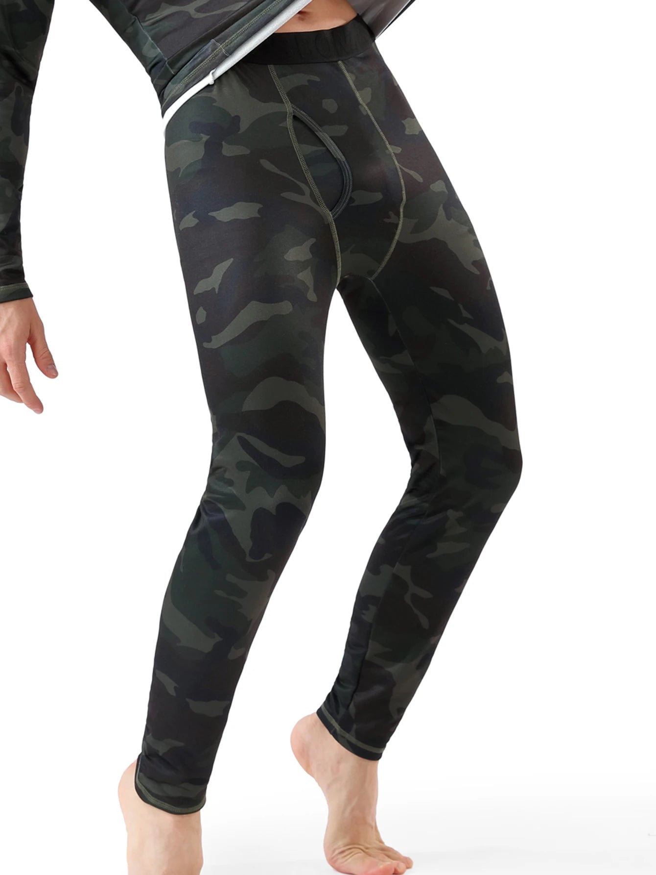 Men's Thermal Underwear Camouflage Warm Winter Autumn